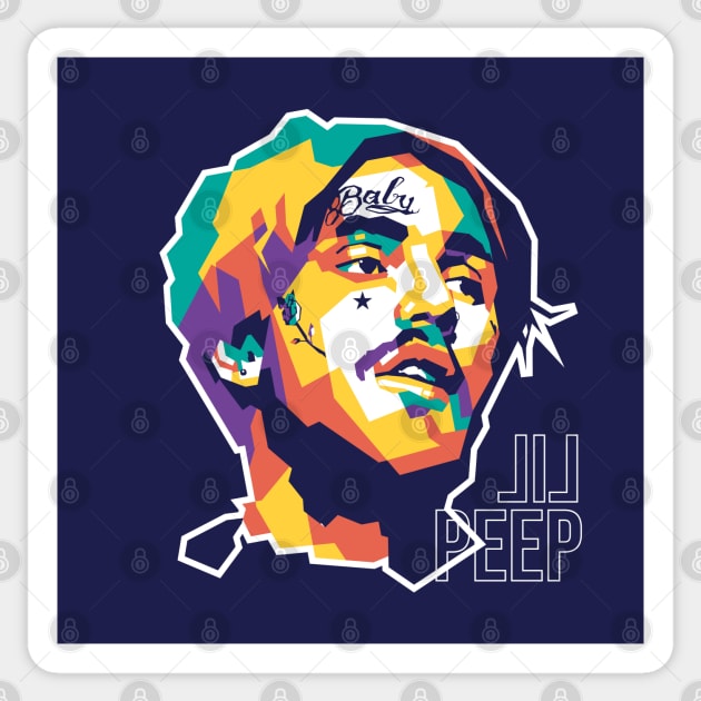 Tribute Lil Peep On WPAP Sticker by pentaShop